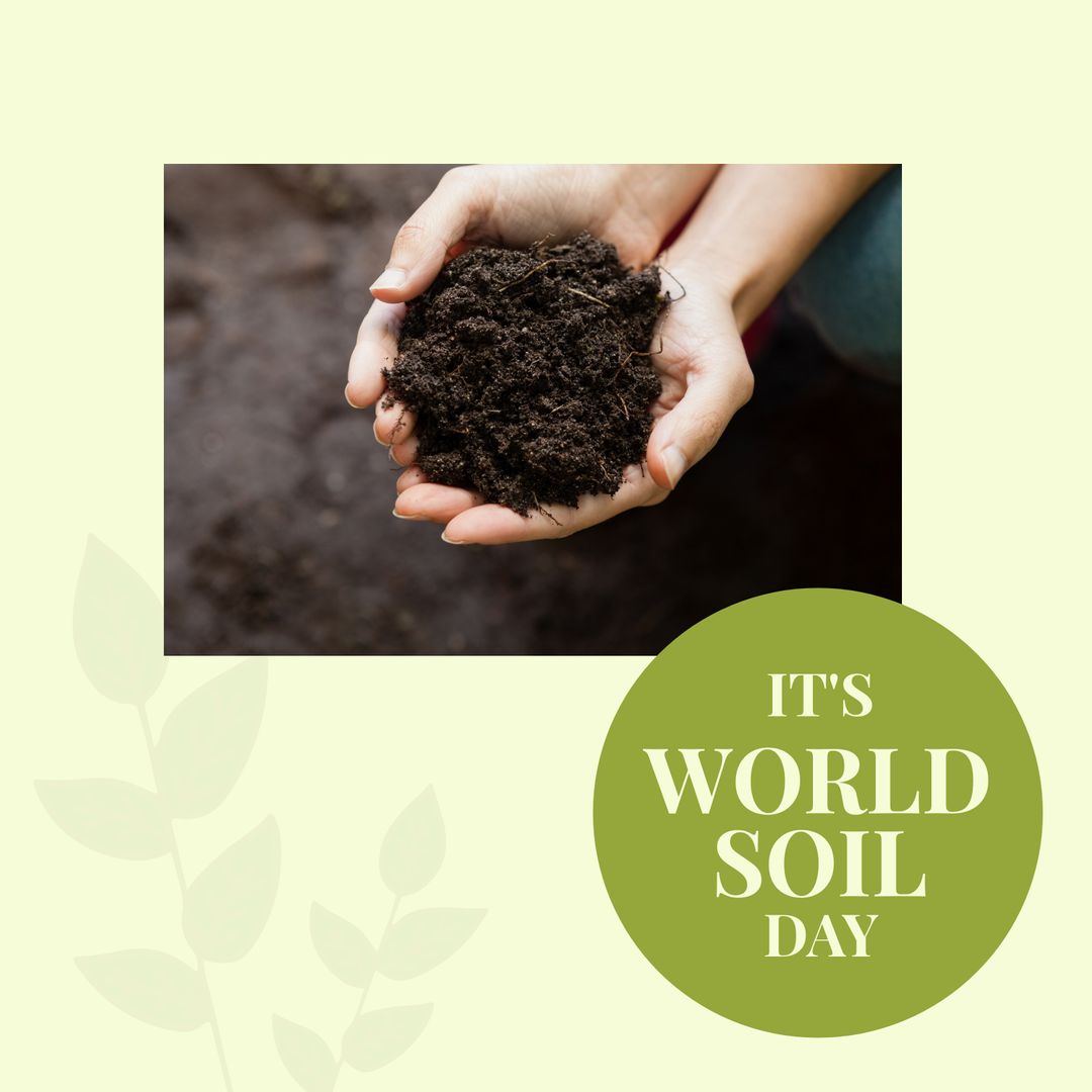 Celebrating World Soil Day with Hands Holding Rich Soil