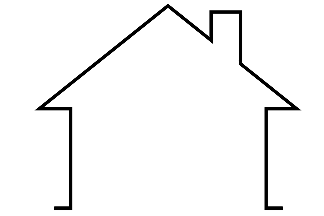 Minimalist House Vector Icon on Transparent Background