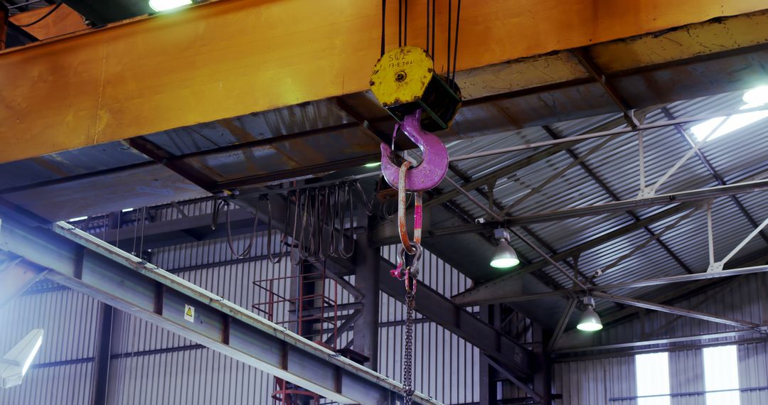 Industrial Overhead Crane in Steel Warehouse - Free Images, Stock Photos and Pictures on Pikwizard.com