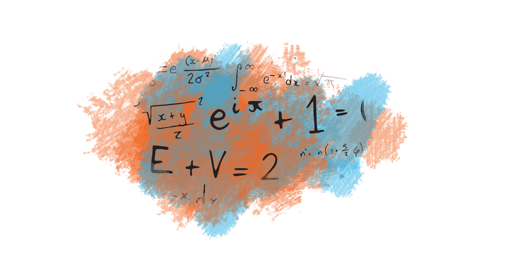Colorful Math Equations Over Brush Strokes Transparent Background