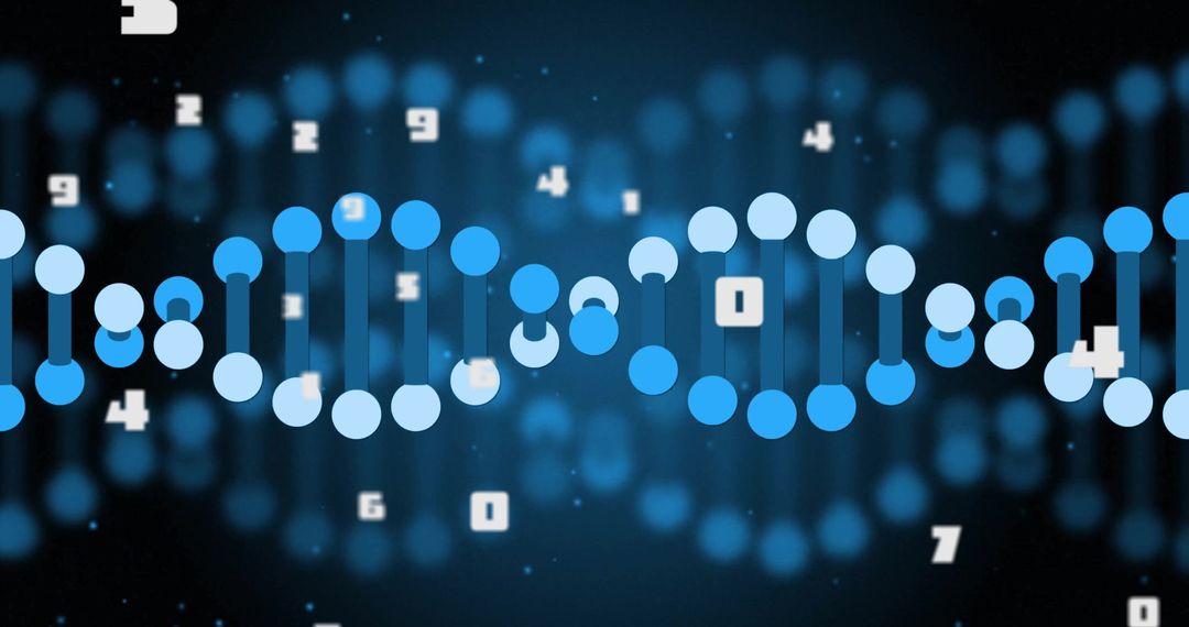 Digital DNA Strand Overlay with Data Sequence