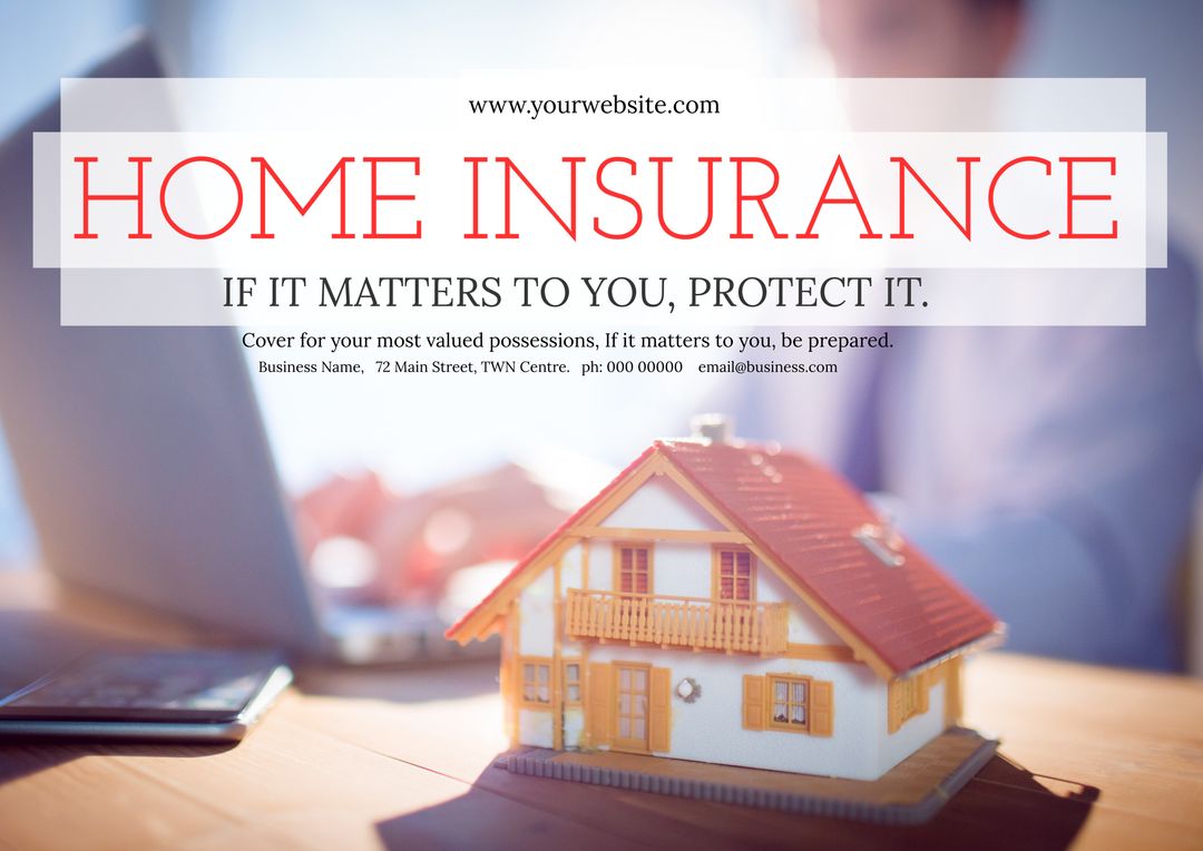 Miniature House Illustrates Home Insurance Assurance Concept