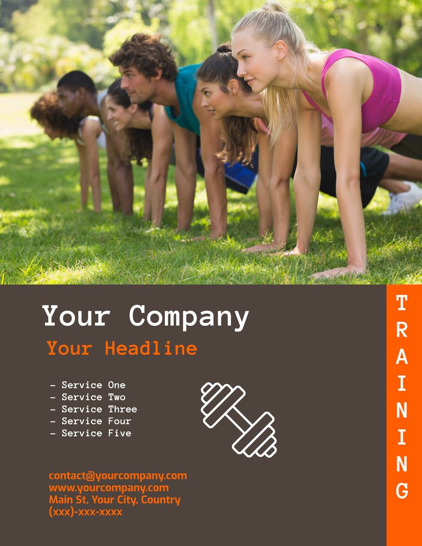 Diverse Group Enjoying Outdoor Fitness Bootcamp