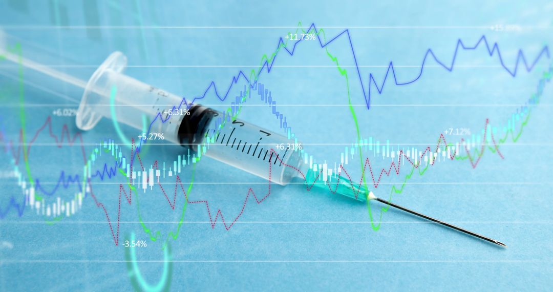 Data Visualization with Syringe representing Healthcare Insights