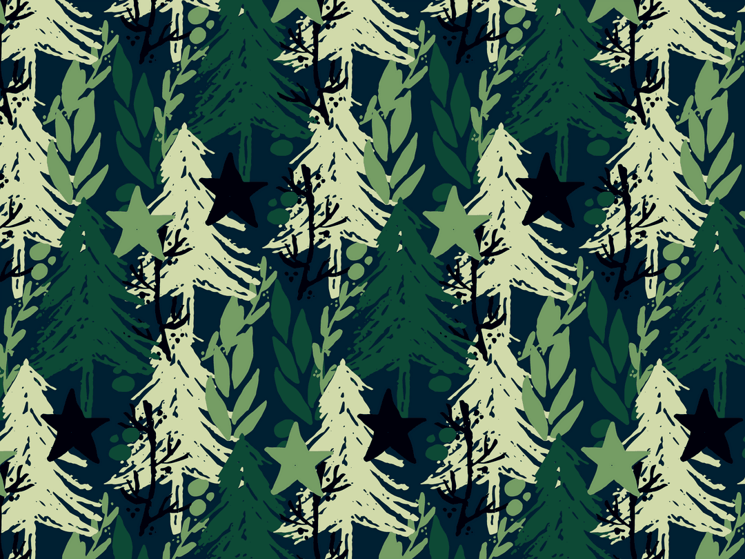 Seamless Transparent Fir Tree Pattern for Christmas Decoration