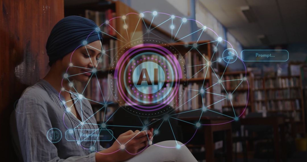 Connected Student Using AI Technology in Library Environment