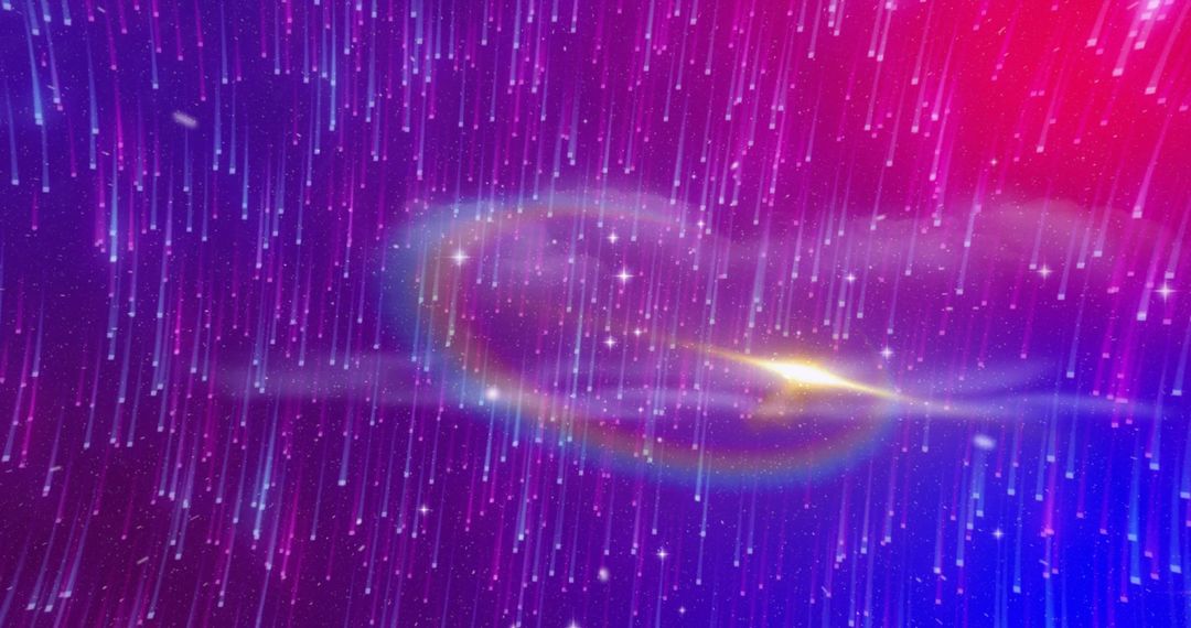 Dynamic Colorful Light Trails in Starry Night Sky