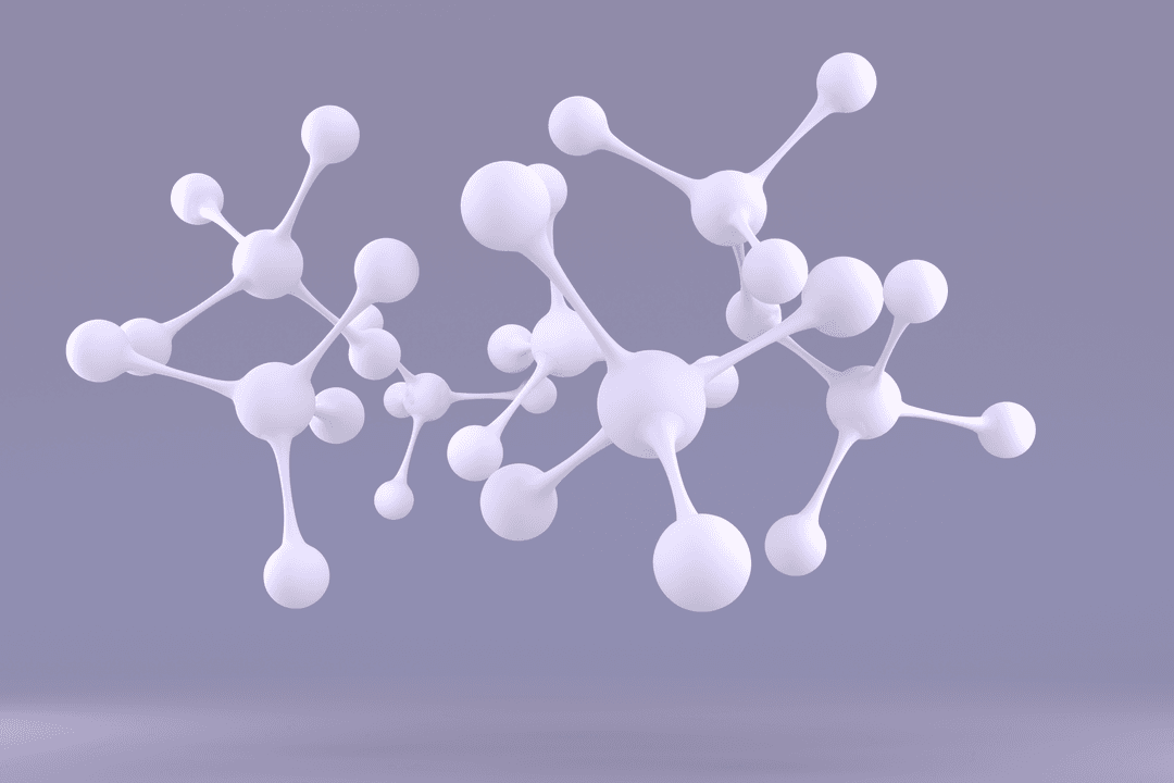 Transparent 3D Model of Molecule Structure for Scientific Illustration