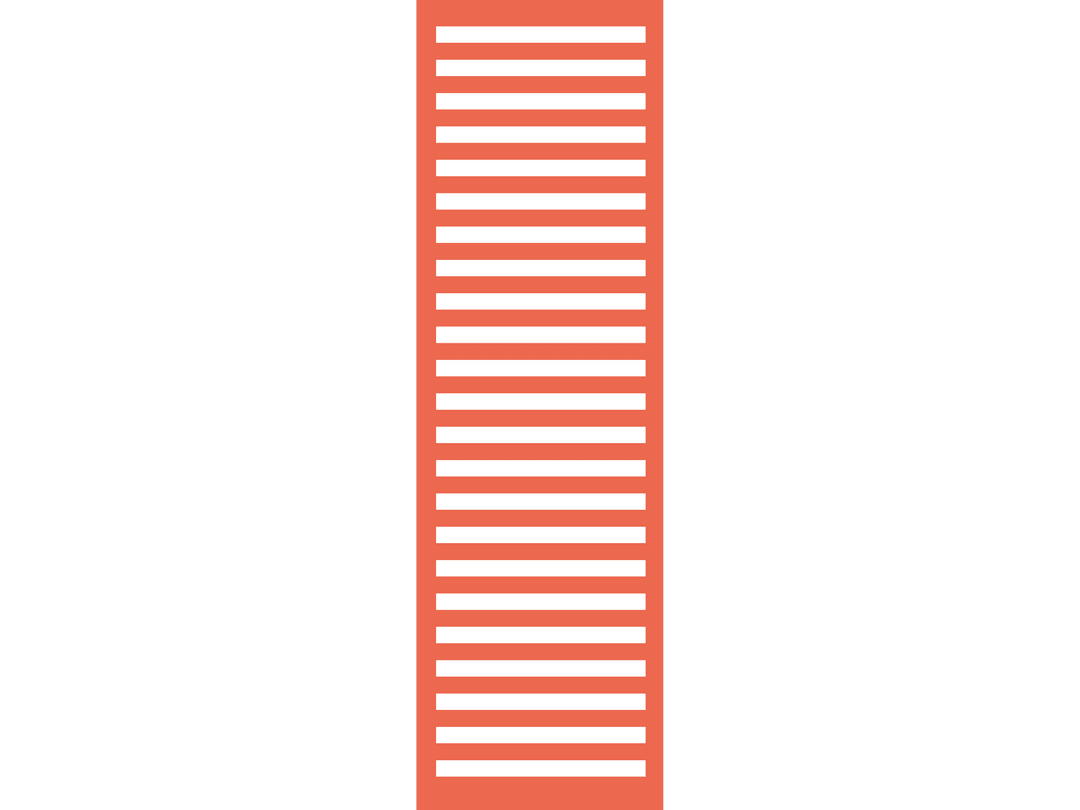 Red and White Abstract Rectangular Shape on Transparent Background