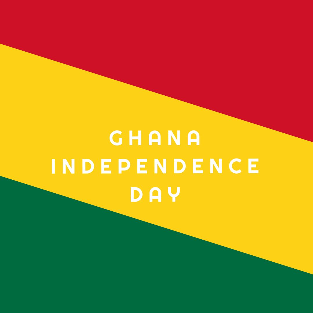 Ghana Independence Day Celebration Banner with Flag Colors