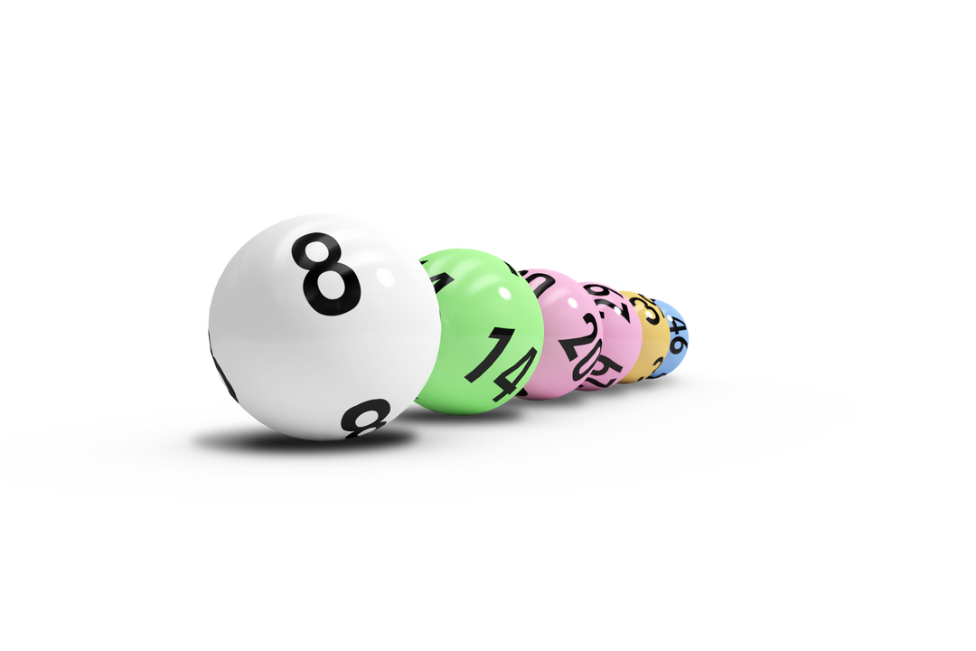 Transparent array of colorful lottery balls in sequence - Download Free Stock Images Pikwizard.com