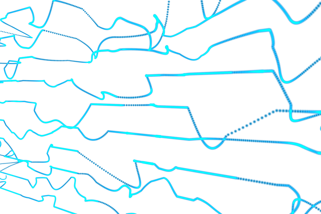 Abstract Blue Lines on Transparent Background for Digital Design