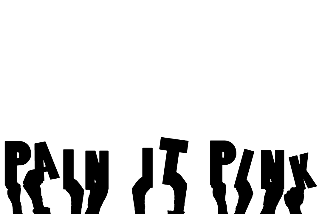 Pink Campaign Icon with Hands and Text on Transparent Background