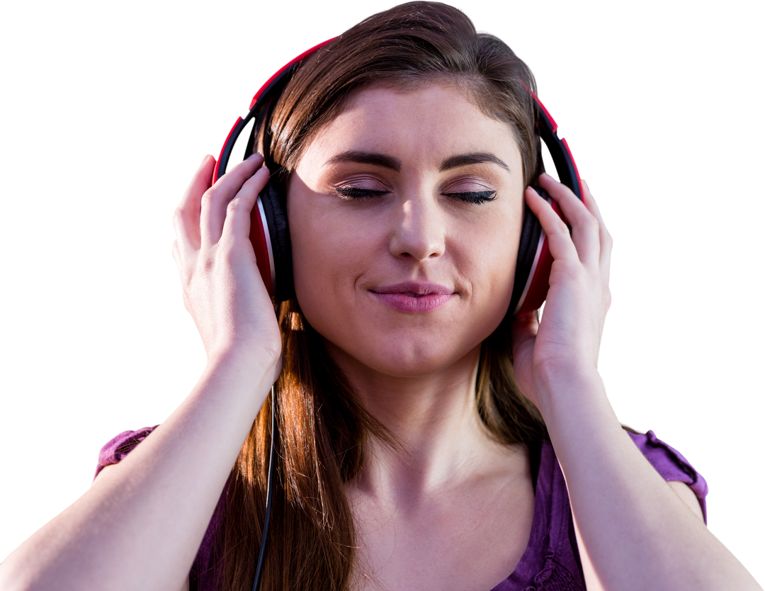 Transparent Image of Woman with Headphones Relaxing - Download Free Stock Images Pikwizard.com