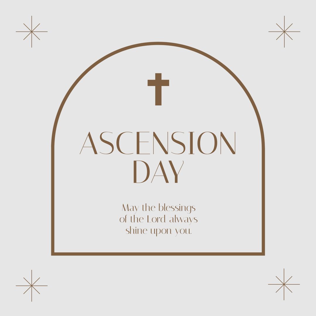 Elegant Ascension Day Blessings with Cross Emblem