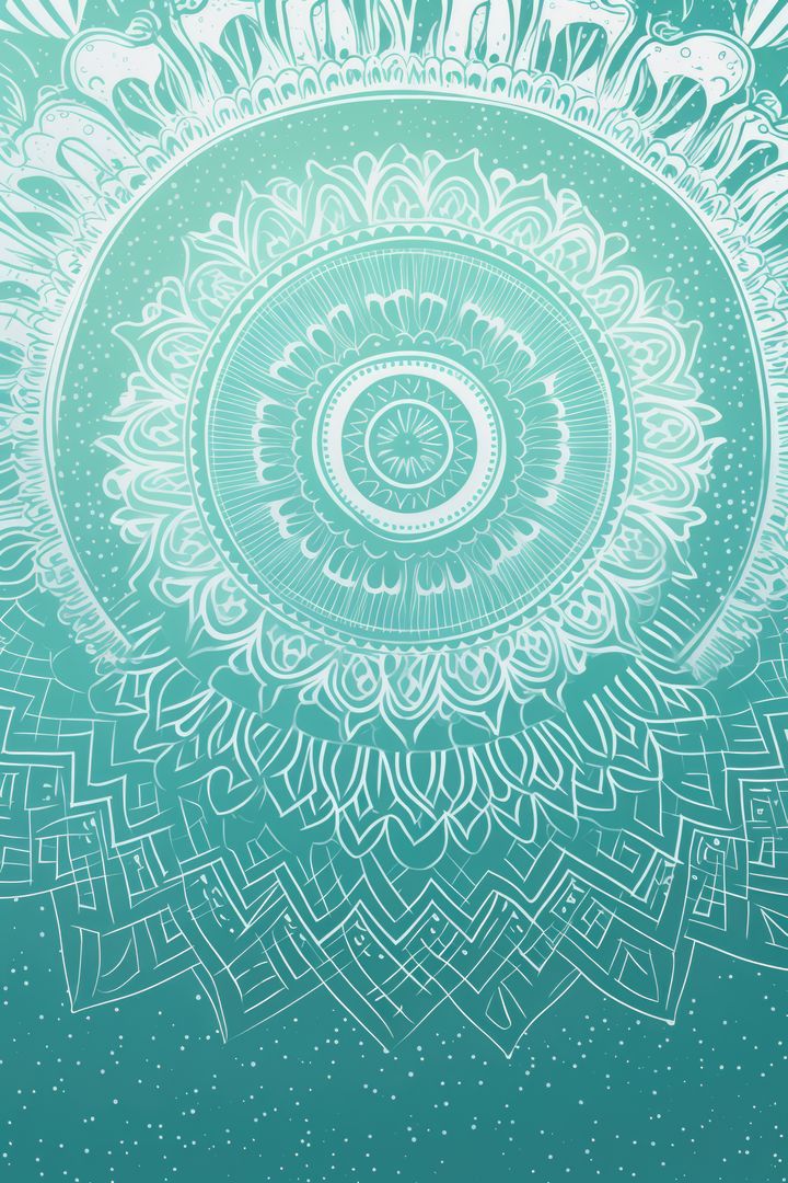 White mandala design on blue background, created using generative ai technology - Free Images, Stock Photos and Pictures on Pikwizard.com