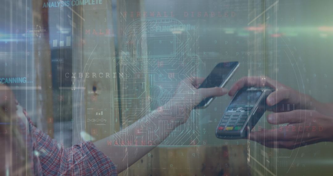 Digital Security in Mobile Payment Transactions Concept