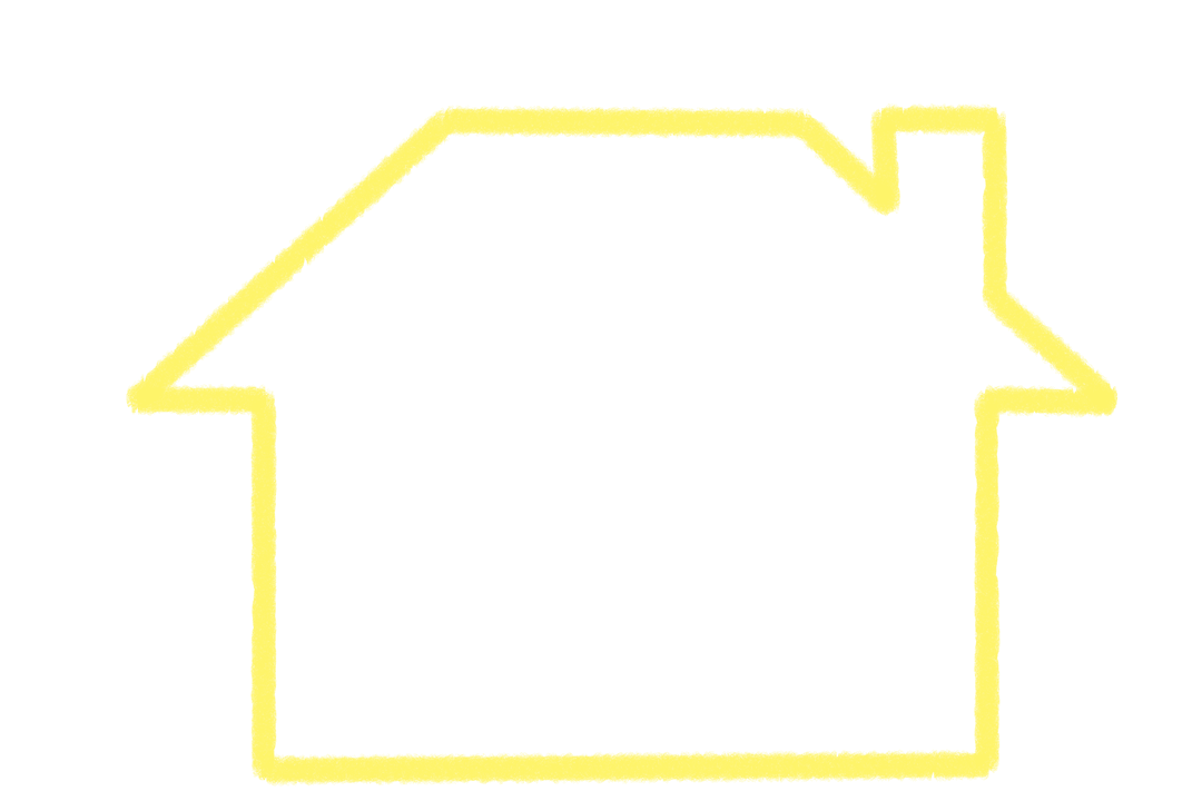 Transparent Yellow House Outline for Creative Mockups