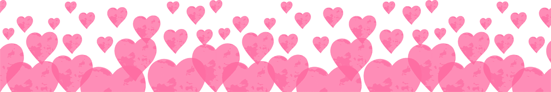 Floating Pink Hearts Pattern with Transparent Background