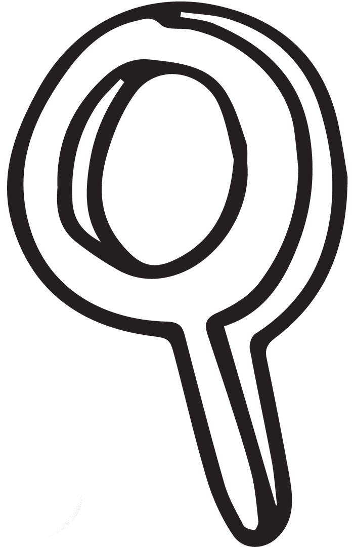 Monochrome Transparent Magnifying Glass Illustration