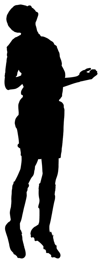 Transparent Silhouette of Football Player in Dynamic Motion