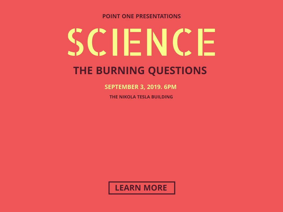 Educational Event Promotion With Eye-Catching Science Theme