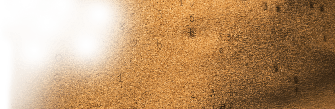 Numbers Scattered on Orange Textured Transparent Background