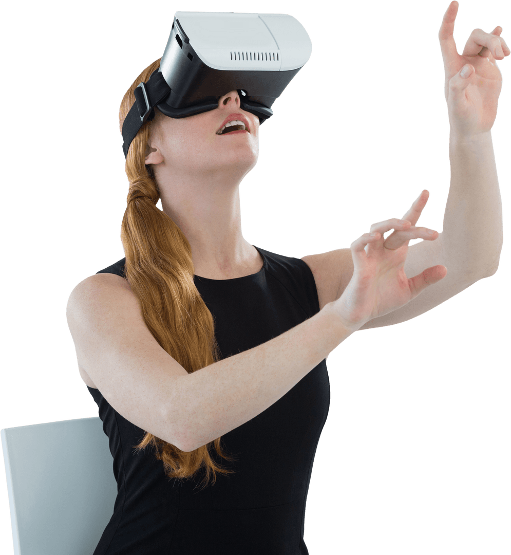 Transparent Visualization of Woman Engaged in Virtual Reality Experience - Download Free Stock Images Pikwizard.com