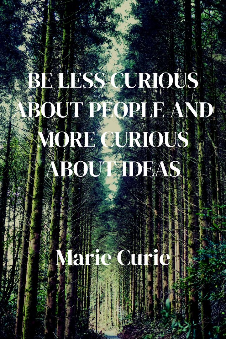 Motivational Quote by Marie Curie Over Forest Background - Download Free Stock Templates Pikwizard.com