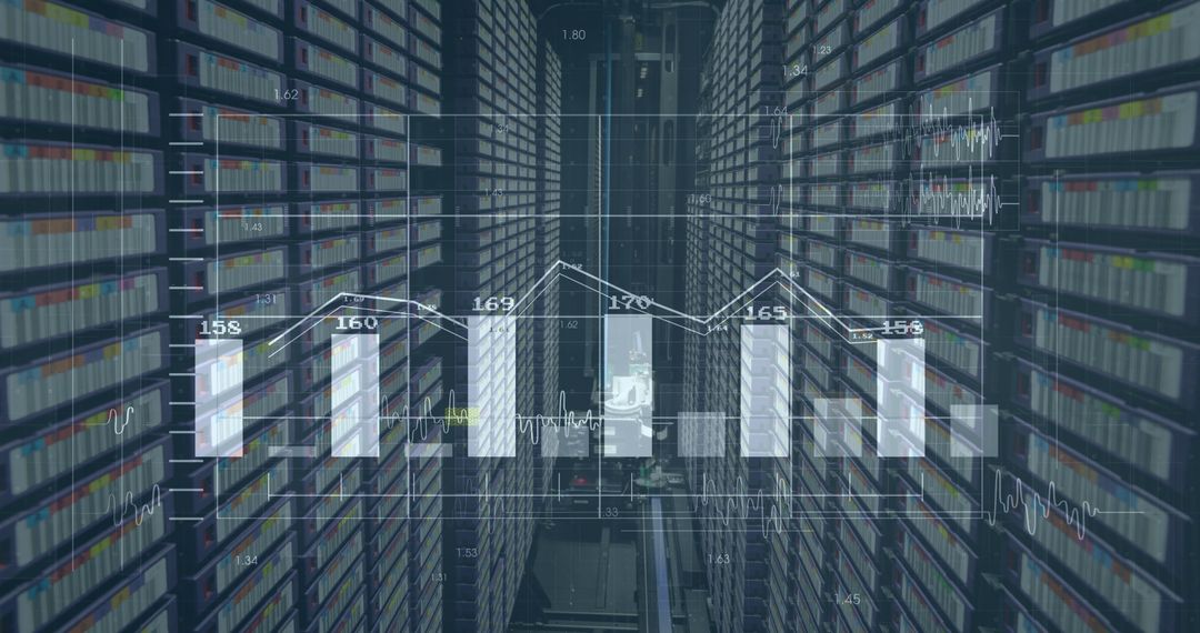 Financial Data Processing in Modern Server Room