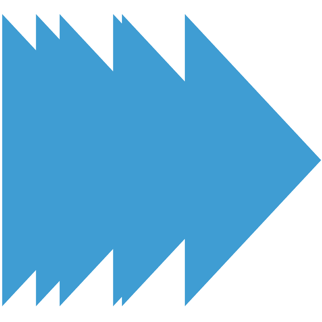 Blue Arrow Transparent Design on White Background