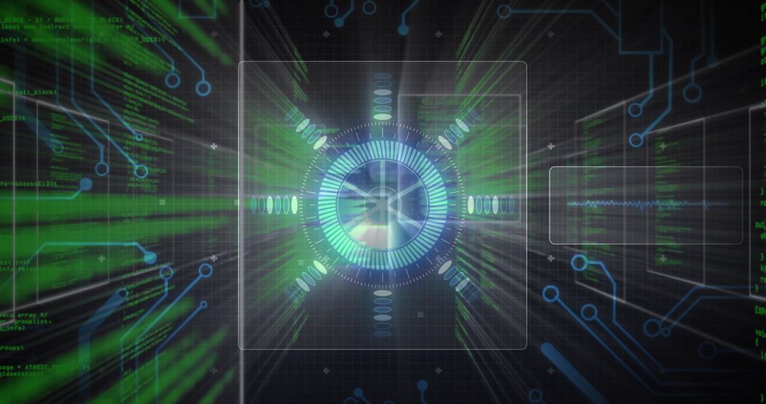 Futuristic HUD with Dynamic Digital Data Elements