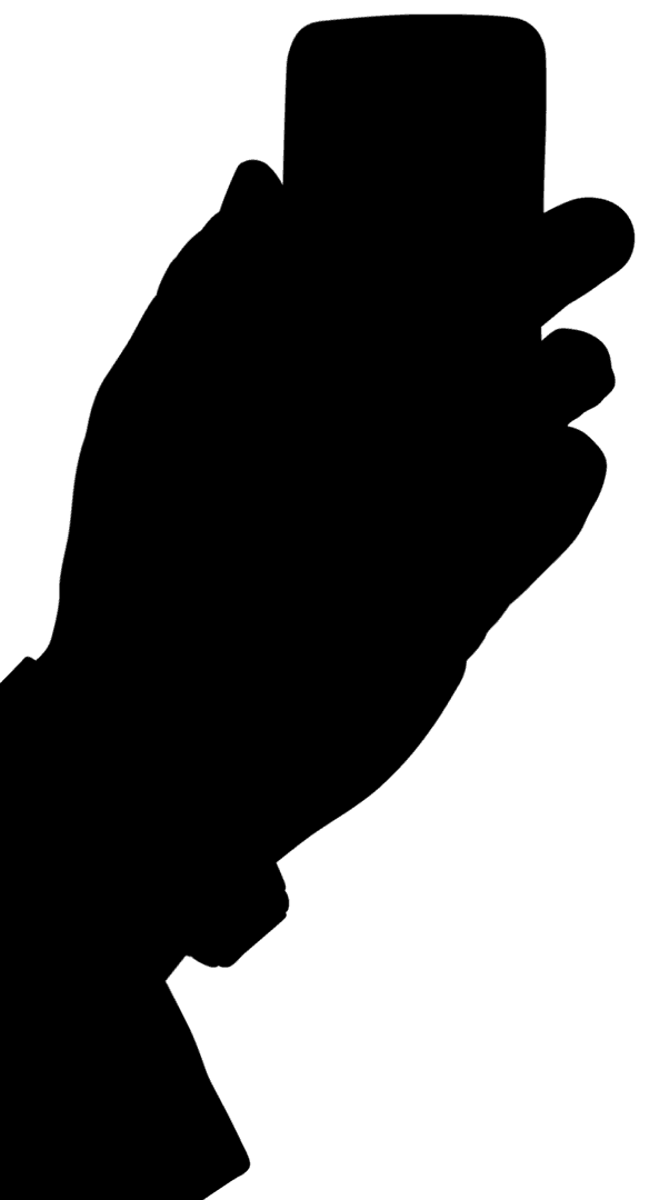 Transparent Smartphone Silhouette in Hand Concept