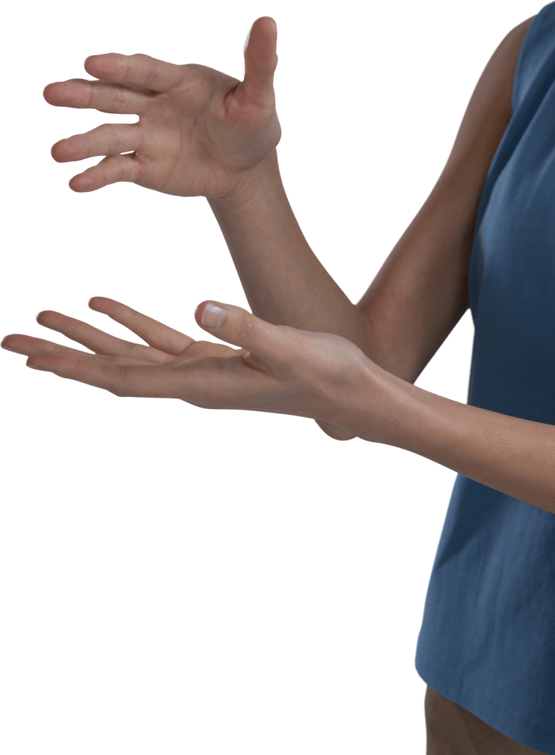 Transparent Hand Gestures Symbolizing Communication