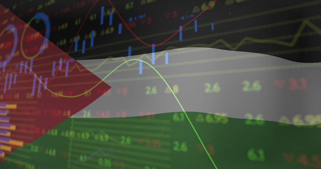 Palestine Financial Market Data Visualization Concept