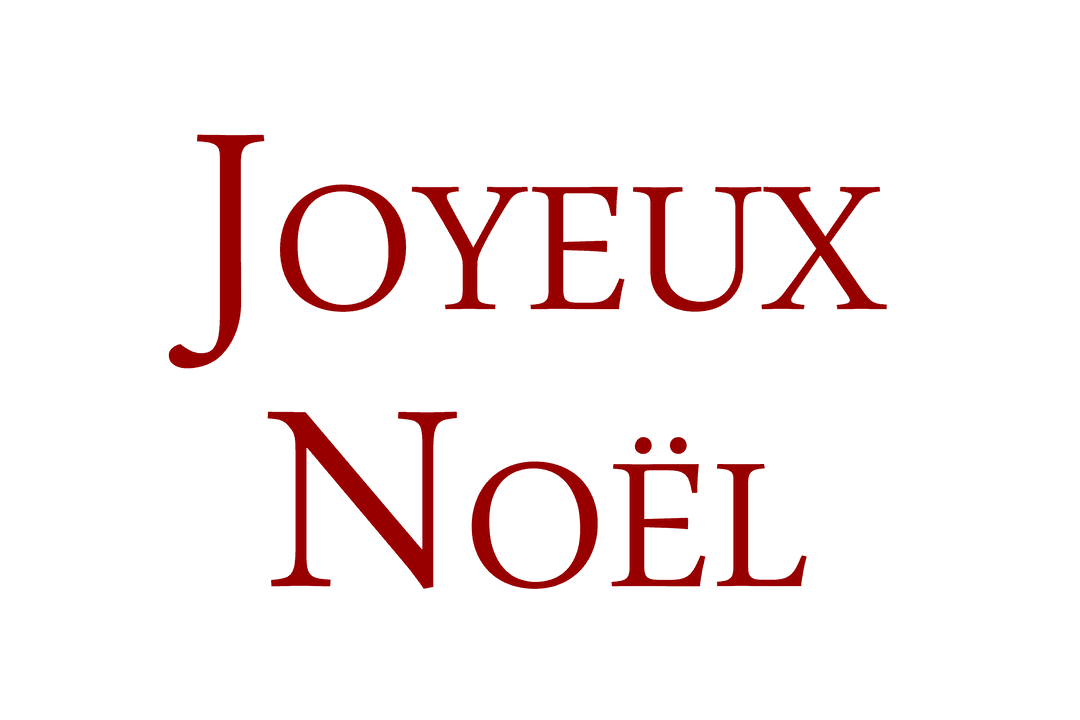 Joyeux Noël Text on Transparent Background for Christmas Greetings