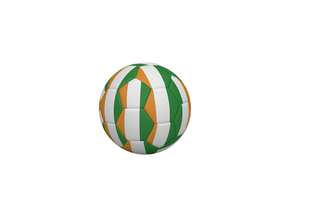 Soccer ball with Ivory Coast colors icon isolated on transparent background - Download Free Stock Images Pikwizard.com