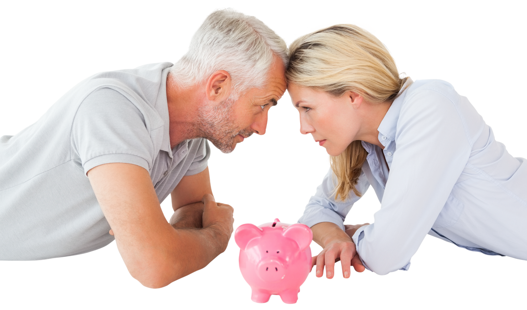 Transparent Motivated Couple Saving Money with Piggy Bank - Download Free Stock Images Pikwizard.com