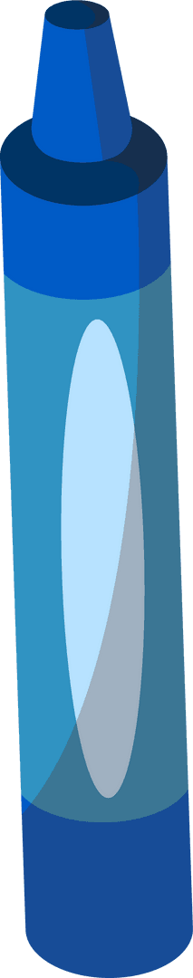 Modern Blue Bottle Design on Transparent Background for Branding