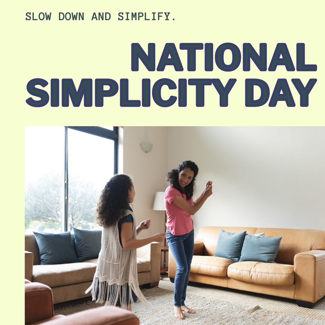 Celebrating National Simplicity Day with Joyful Mother and Daughter