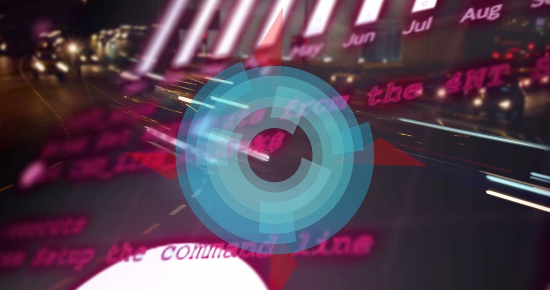 Digital Interface Concept with Data Processing Visuals