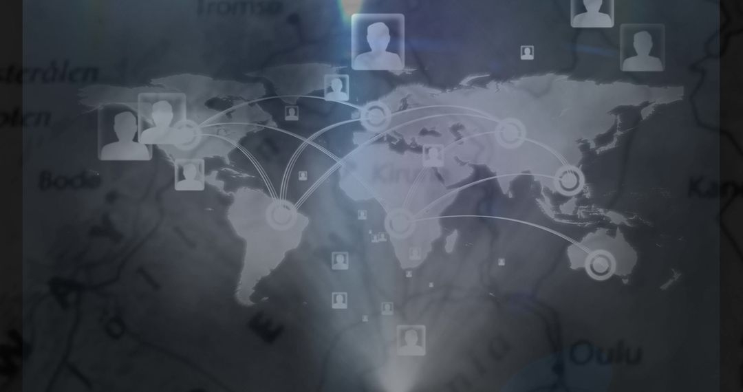 Global Network Visualization with Linked Avatars - Free Images, Stock Photos and Pictures on Pikwizard.com