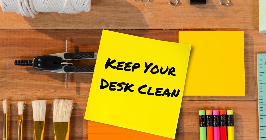 Keep Your Desk Clean on Organized Workspace