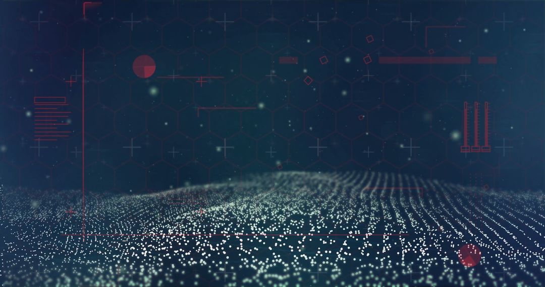 Futuristic Digital Data Network Background in Dark Theme