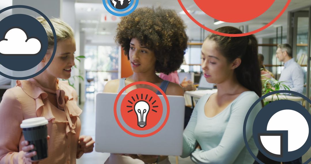 Diverse Business Team Collaborating with Digital Technology