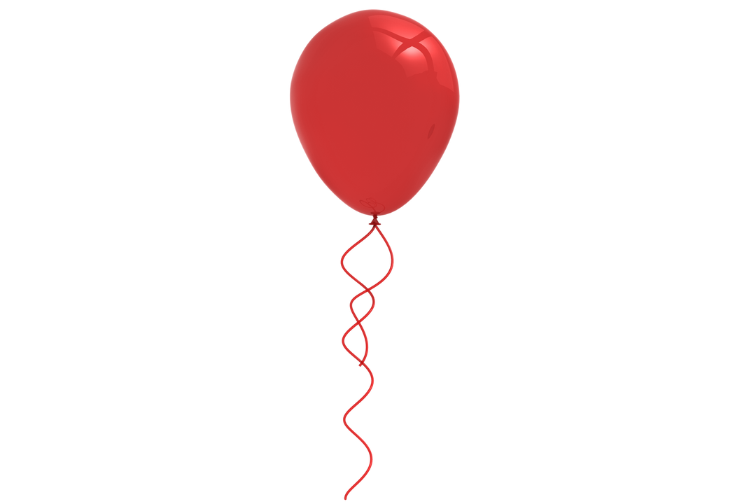 Red Balloon with Ribbon on Transparent Background for Celebrations - Download Free Stock Images Pikwizard.com