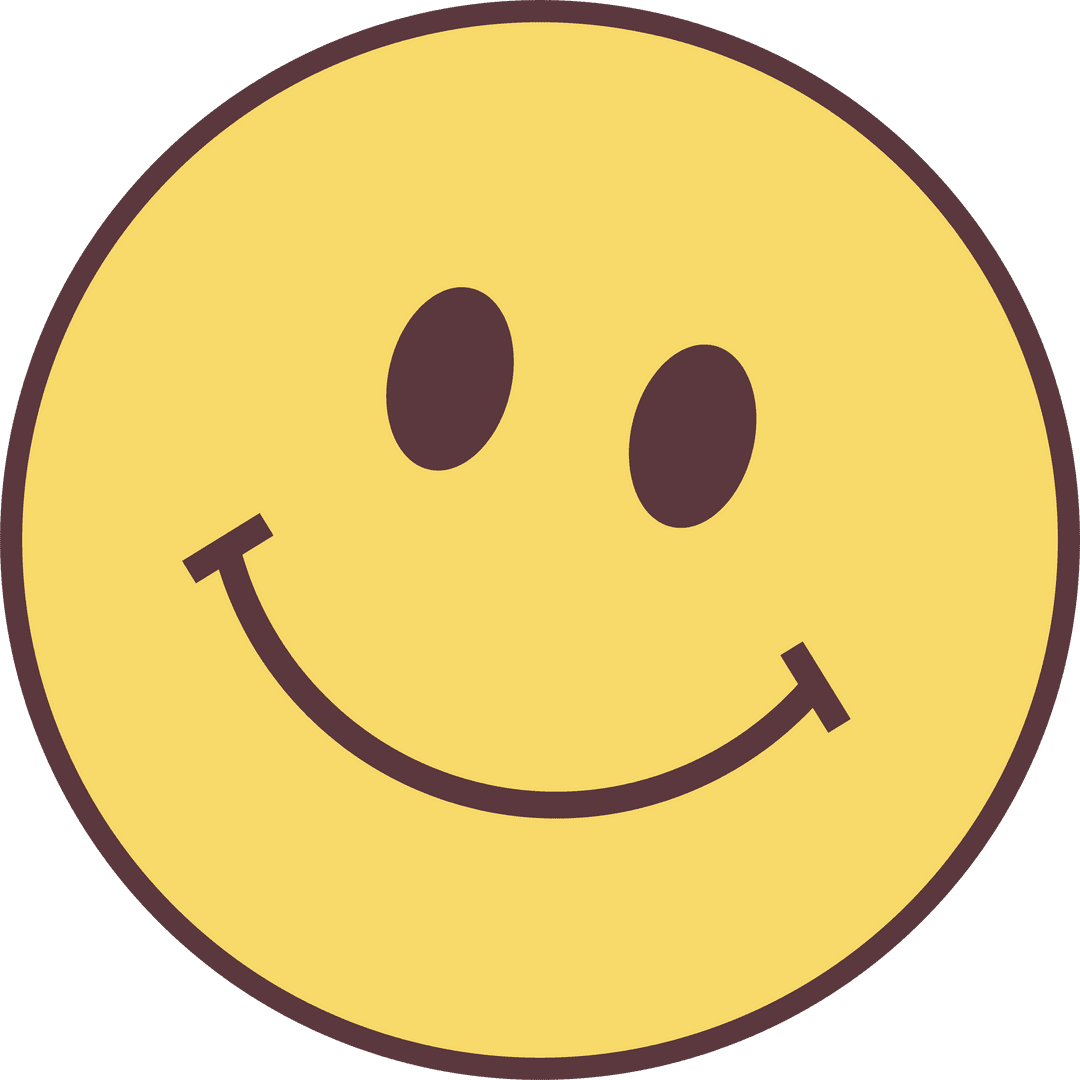 Minimalist Transparent Background Smiley Emoji Icon