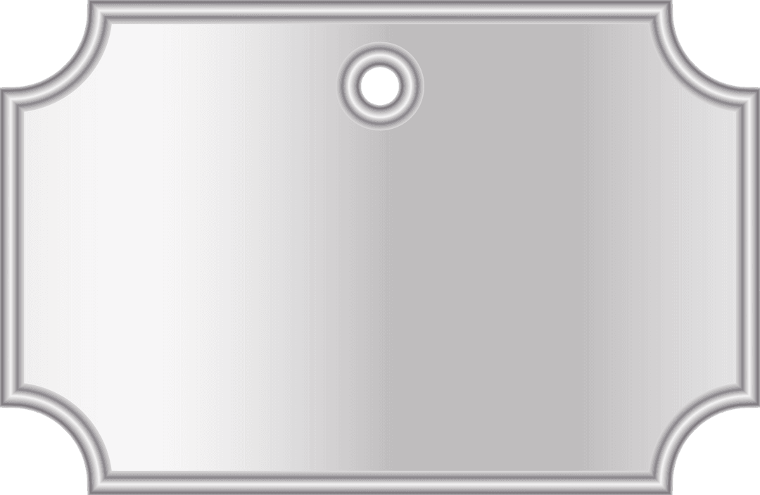 Silver Badge with Copy Space on Transparent Background