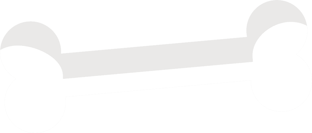 Transparent White Bone Icon with Minimalist Design