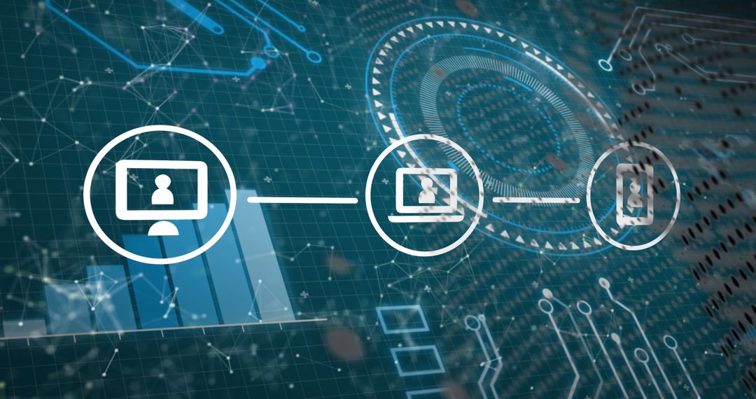 Digital Network Concept with Futuristic Interface Elements